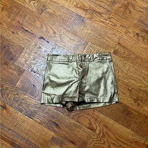 Glam Gold High Waist Women's Shorts